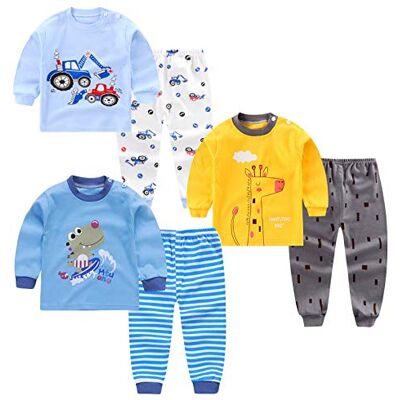 XM-Amigo Jumpsuits 3set/pack cartoon print baby jongens katoen pyjama baby katoen pyjama vier seizoenen ondergoed sets kinderen 4 jaar XM-Amigo Jumpsuits 3set/pack cartoon print baby jongens katoen pyjama baby katoen pyjama vier seizoenen ondergoed sets kinderen 4 jaar