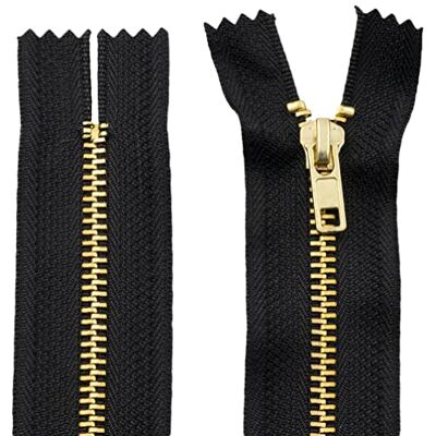AERZETIX C61316 Set van 2 niet-scheidbare 20 cm metalen ritsen Ritssluiting Kleur: zwart Naai-accessoires Hoesjes voor rokken, jurken, broeken, fournituren AERZETIX C61316 Set van 2 niet-scheidbare 20 cm metalen ritsen Ritssluiting Kleur: zwart Naai-accessoires Hoesjes voor rokken, jurken, broeken, fournituren