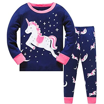 LitBud Kerstpyjama voor meisjes, 100% katoen, giraf, nachtkleding, pyjama, lange mouwen, pyjamaset voor kinderen, maat: 1-7 jaar, roze 2 tot 3 jaar LitBud Kerstpyjama voor meisjes, 100% katoen, giraf, nachtkleding, pyjama, lange mouwen, pyjamaset voor kinderen, maat: 1-7 jaar, roze 2 tot 3 jaar