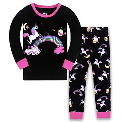 LitBud Tweedelige kerstpyjama met lange mouwen voor meisjes, maat 1-12 jaar 8-9 jaar LitBud Tweedelige kerstpyjama met lange mouwen voor meisjes, maat 1-12 jaar 8-9 jaar