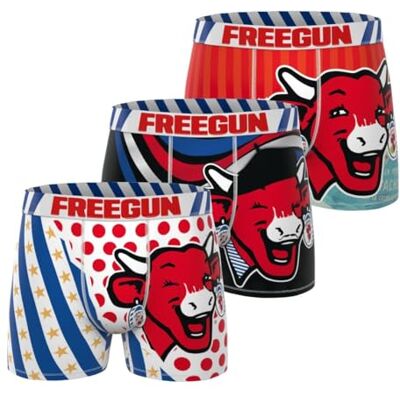 FREEGUN Boxershorts voor kinderen, de koe die lacht, 3 stuks, rood, 03 (8/10 jaar) 8-10 ans FREEGUN Boxershorts voor kinderen, de koe die lacht, 3 stuks, rood, 03 (8/10 jaar) 8-10 ans