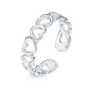 Amberta Verstelbare 925 Sterling Zilveren Teenring voor Vrouwen Golf Hart Bloem Open Dolfijn Kroon Blad Voet Sieraden Strand Bohemen, Zilver, Geen edelsteen Amberta Verstelbare 925 Sterling Zilveren Teenring voor Vrouwen Golf Hart Bloem Open Dolfijn Kroon Blad Voet Sieraden Strand Bohemen, Zilver, Geen edelsteen