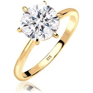 Elli Ring Dames Verlovingsring met Kristallen in 925 Sterling Zilver Elli Ring Dames Verlovingsring met Kristallen in 925 Sterling Zilver