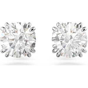 Swarovski Constella Oorknopjes, ronde taille, wit, gerhodineerd metaal Swarovski Constella Oorknopjes, ronde taille, wit, gerhodineerd metaal