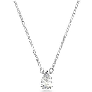 Swarovski Millenia hanger, peermaat, wit, gerhodineerd metaal Swarovski Millenia hanger, peermaat, wit, gerhodineerd metaal