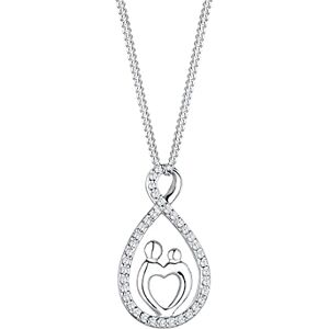 Elli Kinderhanger van 925 sterling zilver met oneindigheidssymbool, lengte 45 cm, zirkonia, zirkonia Elli Kinderhanger van 925 sterling zilver met oneindigheidssymbool, lengte 45 cm, zirkonia, zirkonia