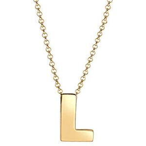 Elli Halsketting letter C met trendy initialen van minimaal 925 zilver, Sterling Zilver, Zonder Elli Halsketting letter C met trendy initialen van minimaal 925 zilver, Sterling Zilver, Zonder