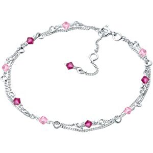 Elli Dames kralen zilver 925/1000 0208660612_18 18 cm, 18 cm, sterling zilver, metaal zilver, kristal, 18 cm, Sterling zilver 925 verzilverd, Kristal Elli Dames kralen zilver 925/1000 0208660612_18 18 cm, 18 cm, sterling zilver, metaal zilver, kristal, 18 cm, Sterling zilver 925 verzilverd, Kristal