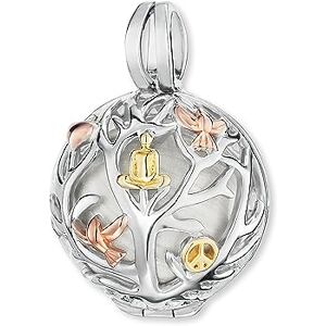 Engelsrufer Hangers voor dames 925 sterling zilver, driekleurig, roze, geelgoud, 20 mm Engelsrufer Hangers voor dames 925 sterling zilver, driekleurig, roze, geelgoud, 20 mm