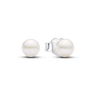 PANDORA Timeless Behandelte 4,5 mm zoetwaterparels oorstekers van sterling zilver, 293168C01 PANDORA Timeless Behandelte 4,5 mm zoetwaterparels oorstekers van sterling zilver, 293168C01