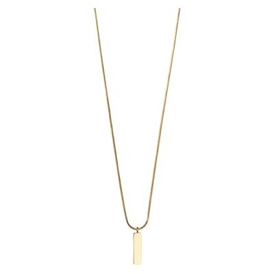 Purelei Slide herenketting, waterdicht, verstelbaar, roestvrij stalen ketting met rechthoekige hanger en 14-karaats verguld, modern, onmisbaar in het dagelijks leven, Roestvrij staal, Agaat Purelei Slide herenketting, waterdicht, verstelbaar, roestvrij stalen ketting met rechthoekige hanger en 14-karaats verguld, modern, onmisbaar in het dagelijks leven, Roestvrij staal, Agaat