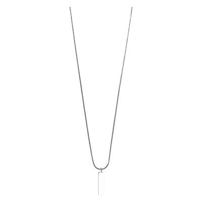 Purelei Slide-ketting voor heren, waterdicht en verstelbaar, roestvrijstalen ketting met rechthoekige hanger en 14 karaat verguld, schoon, modern en onmisbaar voor dagelijks gebruik, Roestvrij staal Purelei Slide-ketting voor heren, waterdicht en verstelbaar, roestvrijstalen ketting met rechthoekige hanger en 14 karaat verguld, schoon, modern en onmisbaar voor dagelijks gebruik, Roestvrij staal