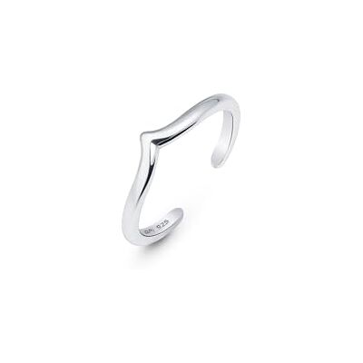 Amberta Teenring van 925 sterling zilver, verstelbaar, voor dames, golf, hart, bloem, open dolfijn, kroon, blad, voetsieraden, strand, bohemien, Metaal, Geen edelsteen Amberta Teenring van 925 sterling zilver, verstelbaar, voor dames, golf, hart, bloem, open dolfijn, kroon, blad, voetsieraden, strand, bohemien, Metaal, Geen edelsteen
