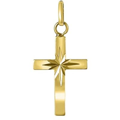 Lucardi Dames 14 Karaat geelgouden hanger kruis Hanger 14 karaats goud Geelgoud, 14 karaat, goud, Geen Lucardi Dames 14 Karaat geelgouden hanger kruis Hanger 14 karaats goud Geelgoud, 14 karaat, goud, Geen