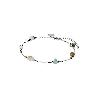 Purelei Island Dream Enkelband, opaal, amazoniet, agaat en mosagaat, roestvrij staal, 18K verguld, enkelbandje voor dames, verstelbaar, 21-25 cm, delicate zomerlook Purelei Island Dream Enkelband, opaal, amazoniet, agaat en mosagaat, roestvrij staal, 18K verguld, enkelbandje voor dames, verstelbaar, 21-25 cm, delicate zomerlook