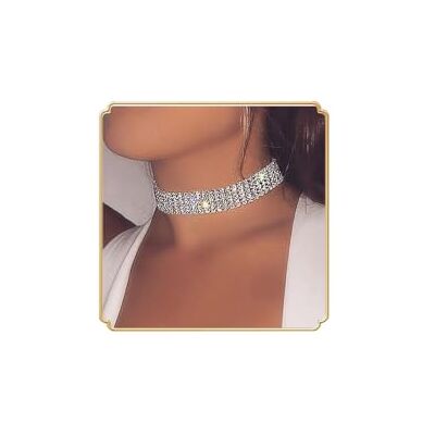 Dishowme Kristallen Choker Halsketting Strass Ketting 3 Rijen 8 Rijen Diamanten Ketting Sieraden voor Vrouwen Meisjes Strass, Geen Edelsteen Dishowme Kristallen Choker Halsketting Strass Ketting 3 Rijen 8 Rijen Diamanten Ketting Sieraden voor Vrouwen Meisjes Strass, Geen Edelsteen