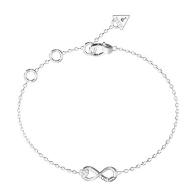GUESS Love Infinity armband van gerhodineerd zilver, 18 mm GUESS Love Infinity armband van gerhodineerd zilver, 18 mm