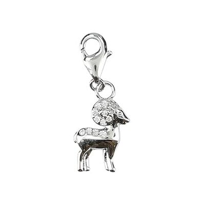 Depesche 11785-055 Express Yourself Charms hanger voor halskettingen en armbanden, zilveren ram, als klein cadeau Depesche 11785-055 Express Yourself Charms hanger voor halskettingen en armbanden, zilveren ram, als klein cadeau