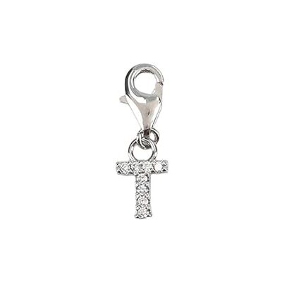 Depesche 11785-035 Express Yourself Charms Hanger voor kettingen en armbanden, letter T, verzilverd, als klein cadeau Depesche 11785-035 Express Yourself Charms Hanger voor kettingen en armbanden, letter T, verzilverd, als klein cadeau
