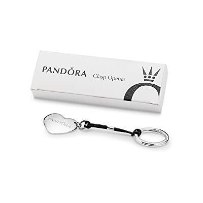 PANDORA Sluitingsopeningen van metaal in de kleur zilver-zwart, afmetingen: ca. 10,5 cm x 4,5 cm, A003 PANDORA Sluitingsopeningen van metaal in de kleur zilver-zwart, afmetingen: ca. 10,5 cm x 4,5 cm, A003