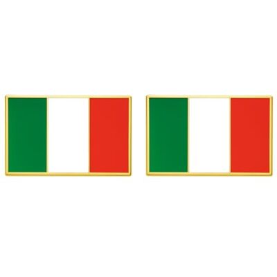 COOLMETALJACKET Set van twee Italiaanse Vlag Rechthoek Italiaanse Pins Driekleurig Pin Patch Broche Gouden Nationale Vlag Goud, Uniek, Zink COOLMETALJACKET Set van twee Italiaanse Vlag Rechthoek Italiaanse Pins Driekleurig Pin Patch Broche Gouden Nationale Vlag Goud, Uniek, Zink