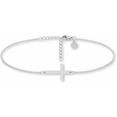 GD GOOD.designs Enkelbandje voor dames, met kruishanger, enkelbandje van roestvrij staal 316L goud, 18K roségoud of zilver, waterdicht en verstelbaar (22-27 cm) GD GOOD.designs Enkelbandje voor dames, met kruishanger, enkelbandje van roestvrij staal 316L goud, 18K roségoud of zilver, waterdicht en verstelbaar (22-27 cm)
