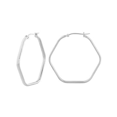 BREIL Jewel TJ3520 Hexagonia Collectie Oorbellen voor dames, zilver, unieke steenkleur, Label_ACCIAIO_316L BREIL Jewel TJ3520 Hexagonia Collectie Oorbellen voor dames, zilver, unieke steenkleur, Label_ACCIAIO_316L