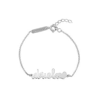 SINGULARU Abuela Heart armband – armband van 925 zilver met 18 karaat goud of rodium afwerking en oma motief – sieraden voor vrouwen – verschillende afwerkingen, Eén maat, Sterling zilver, Geen SINGULARU Abuela Heart armband – armband van 925 zilver met 18 karaat goud of rodium afwerking en oma motief – sieraden voor vrouwen – verschillende afwerkingen, Eén maat, Sterling zilver, Geen