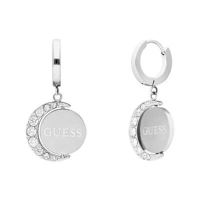 GUESS Damesoorbellen met coating – oorbellen – staal – witgoud, Gelegeerd staal, Kristal GUESS Damesoorbellen met coating – oorbellen – staal – witgoud, Gelegeerd staal, Kristal