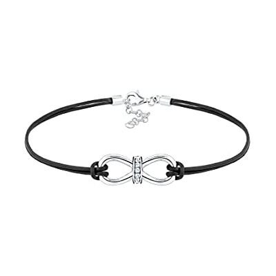 Elli Armband, sterling zilver 925, kristal, 18 cm, 0210951014_18, 18 cm, sterling zilver, metaal, leer, zilver, kristal, 18 cm, Sterling zilver 925 metaal leer zilver, Kristal Elli Armband, sterling zilver 925, kristal, 18 cm, 0210951014_18, 18 cm, sterling zilver, metaal, leer, zilver, kristal, 18 cm, Sterling zilver 925 metaal leer zilver, Kristal