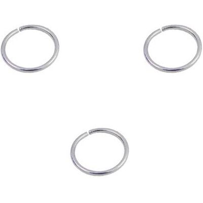 DENI 3 dunne en kleine neusringen, glad, hypoallergeen, 6 mm binnendiameter, 0,6 mm dik, sterling zilver DENI 3 dunne en kleine neusringen, glad, hypoallergeen, 6 mm binnendiameter, 0,6 mm dik, sterling zilver