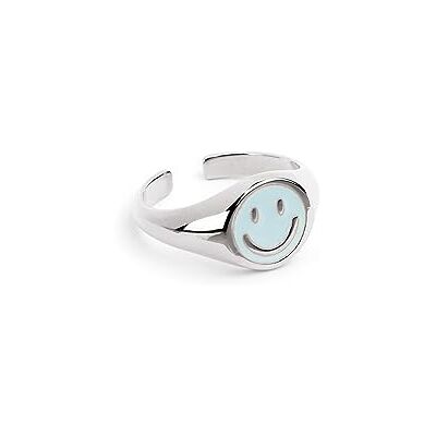 SINGULARU Smiley-ring Verstelbare ring Messing met 18-karaats vergulde afwerking en email Eén maat Sieraden voor dames Gemaakt in Spanje, Eén maat, Messing, Geen edelsteen SINGULARU Smiley-ring Verstelbare ring Messing met 18-karaats vergulde afwerking en email Eén maat Sieraden voor dames Gemaakt in Spanje, Eén maat, Messing, Geen edelsteen