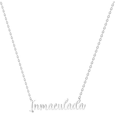 various Verzilverde roestvrijstalen ketting met gepersonaliseerde naamhanger. various Verzilverde roestvrijstalen ketting met gepersonaliseerde naamhanger.