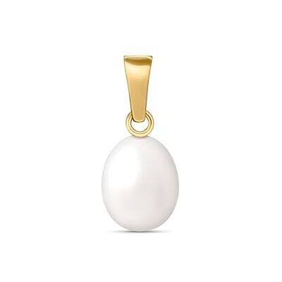 Amberta Allure Dameshanger met parel in 9 karaat goud: hanger met parel zonder gouden ketting 8 tot 9 mm Amberta Allure Dameshanger met parel in 9 karaat goud: hanger met parel zonder gouden ketting 8 tot 9 mm