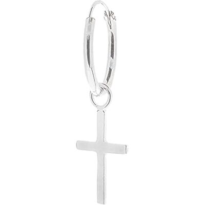 ENTREPLATA Een creolen oorbel van 925 sterling zilver met creoolse hanger, uniseks, met hanger, Zilver, Niet van toepassing ENTREPLATA Een creolen oorbel van 925 sterling zilver met creoolse hanger, uniseks, met hanger, Zilver, Niet van toepassing