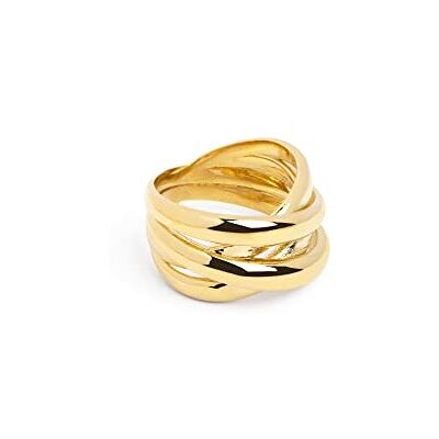 SINGULARU Dubbele kruisring goud messing ring met 18 karaat vergulde afwerking damessieraden Gemaakt in Spanje Verschillende afwerkingen en maten, Messing, Geen edelsteen SINGULARU Dubbele kruisring goud messing ring met 18 karaat vergulde afwerking damessieraden Gemaakt in Spanje Verschillende afwerkingen en maten, Messing, Geen edelsteen