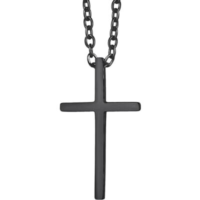 Richsteel Halsketting met kruis, gegraveerd, goud/zwart/roestvrij staal, kruishanger met verstelbare ketting, sieraden, christelijk, katholiek, religie, voor heren en dames, Roestvrij staal, Geen Richsteel Halsketting met kruis, gegraveerd, goud/zwart/roestvrij staal, kruishanger met verstelbare ketting, sieraden, christelijk, katholiek, religie, voor heren en dames, Roestvrij staal, Geen