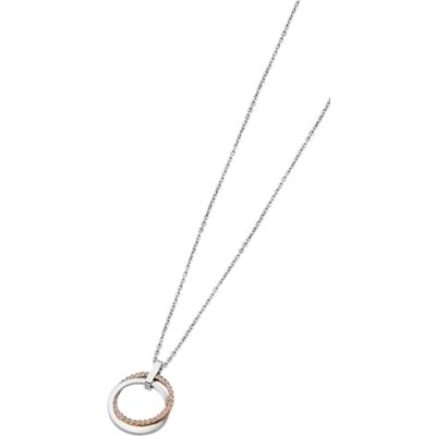Lotus Halsketting voor dames, strass, cirkel, staal, LS1780-1/2 Lotus Halsketting voor dames, strass, cirkel, staal, LS1780-1/2
