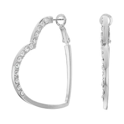 GUESS Oorbellen creolen hart één maat kristal kristal, kristal, Kristal GUESS Oorbellen creolen hart één maat kristal kristal, kristal, Kristal