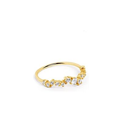 SINGULARU Ring van 925 sterling zilver met 18 karaat vergulding damessieraden Made in Spanje verschillende uitvoeringen en maten, 18, Goud met edelmetalen, niet van toepassing SINGULARU Ring van 925 sterling zilver met 18 karaat vergulding damessieraden Made in Spanje verschillende uitvoeringen en maten, 18, Goud met edelmetalen, niet van toepassing