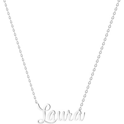various Verzilverde roestvrijstalen ketting met gepersonaliseerde naamhanger, Platina, Roestvrij staal, Niet van toepassing various Verzilverde roestvrijstalen ketting met gepersonaliseerde naamhanger, Platina, Roestvrij staal, Niet van toepassing
