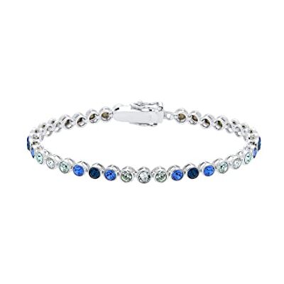 Elli armband – meerkleurig kristal damesarmband – (925/1000) zilver, 17 cm, sterling zilver metaal, zilver, Swarovski-kristal, Sterling zilver metaal zilver, Swarovski kristal Elli armband – meerkleurig kristal damesarmband – (925/1000) zilver, 17 cm, sterling zilver metaal, zilver, Swarovski-kristal, Sterling zilver metaal zilver, Swarovski kristal