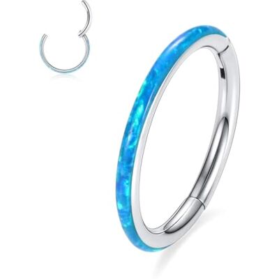 Kzslive Hengkaixuan 20G / 18G / 16G Conch Hoop Ring septum sieraden opaal CZ turquoise naadloze clicker ring daith oorbellen chirurgische staal rook tragus conch piercing sieraden kleine hoop oorbel neusring, Metaal Kzslive Hengkaixuan 20G / 18G / 16G Conch Hoop Ring septum sieraden opaal CZ turquoise naadloze clicker ring daith oorbellen chirurgische staal rook tragus conch piercing sieraden kleine hoop oorbel neusring, Metaal