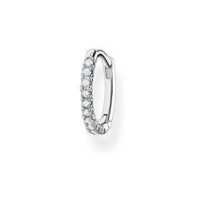 Thomas Sabo eenvoudige creolen witte stenen 925 sterling zilver CR659, Sterling zilver, Niet van toepassing Thomas Sabo eenvoudige creolen witte stenen 925 sterling zilver CR659, Sterling zilver, Niet van toepassing