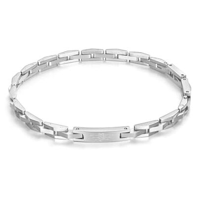 Police Herenarmband van roestvrij staal met vleugellogo, één maat, roestvrij staal, geen edelsteen, Roestvrij staal, Geen edelsteen Police Herenarmband van roestvrij staal met vleugellogo, één maat, roestvrij staal, geen edelsteen, Roestvrij staal, Geen edelsteen