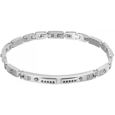 Police Bond Herenarmband van roestvrij staal, zilverkleurig Police Bond Herenarmband van roestvrij staal, zilverkleurig