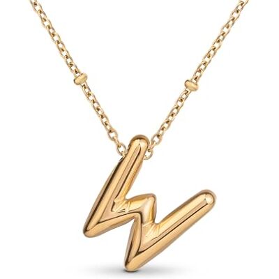 Amberta Ketting met bubbelletters van goud voor dames en jongeren, initiaalhanger van roestvrij staal, 18 karaat verguld, Bubble Balloon Letter, dikke ketting, gepersonaliseerde voornaam, Roestvrij Amberta Ketting met bubbelletters van goud voor dames en jongeren, initiaalhanger van roestvrij staal, 18 karaat verguld, Bubble Balloon Letter, dikke ketting, gepersonaliseerde voornaam, Roestvrij