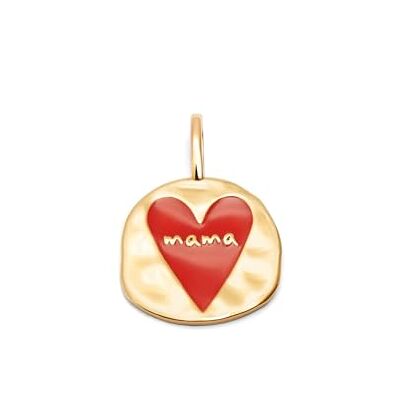 SINGULARU Charm Maman Lovely Heart. 18K verguld messing en email. Sieraden voor dames. SINGULARU Charm Maman Lovely Heart. 18K verguld messing en email. Sieraden voor dames.