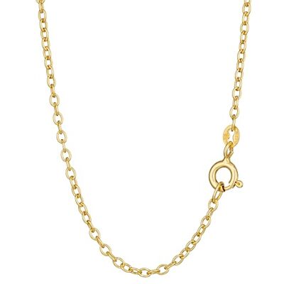 NKlaus Gouden curven: ronde ankerketting van 925 zilver geelverguld, 42 cm, 45 cm, 50 cm, 1,8 mm breedte een halsketting voor tijdloze elegantie, Goud NKlaus Gouden curven: ronde ankerketting van 925 zilver geelverguld, 42 cm, 45 cm, 50 cm, 1,8 mm breedte een halsketting voor tijdloze elegantie, Goud