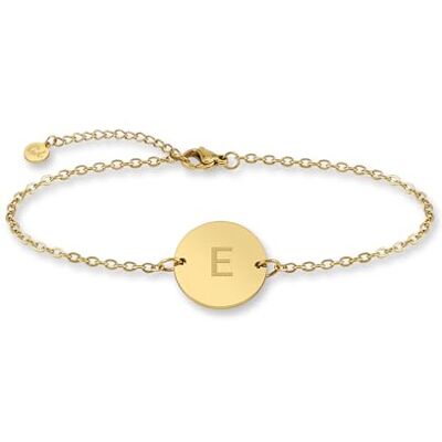 GD GOOD.designs EST. 2015 Armband met letters in goud I 18k echt goud verguld I hanger met gravure initialen, Roestvrij staal, Niet van toepassing GD GOOD.designs EST. 2015 Armband met letters in goud I 18k echt goud verguld I hanger met gravure initialen, Roestvrij staal, Niet van toepassing